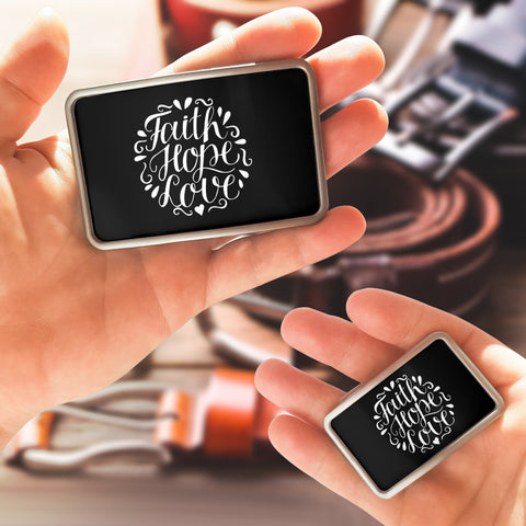 Image of Faith Hope Love Belt Buckle