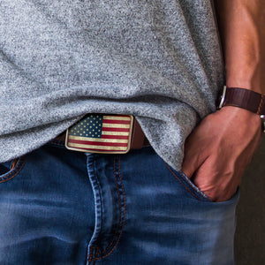American Flag Belt Buckle