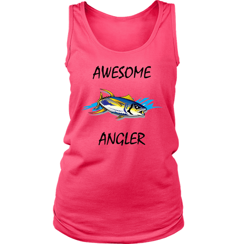 Image of You're An Awesome Angler | V.1 Mistral T-shirt District Womens Tank Neon Pink S