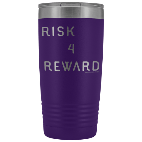 Image of Risk 4 Reward | Try Things and Get Rewards | 20 oz Tumbler Tumblers Purple