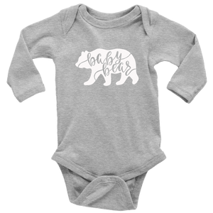 Baby Bear Shirts and Onesies T-shirt Long Sleeve Baby Bodysuit Heather Grey NB