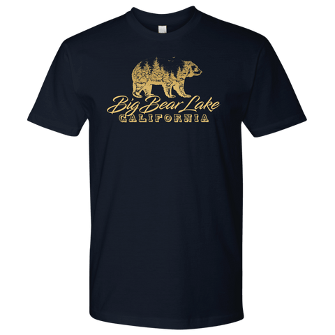 Image of Big Bear Lake California V.2, Mens, Gold T-shirt Next Level Mens Shirt Navy S