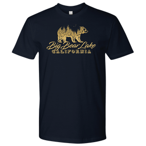 Big Bear Lake California V.2, Mens, Gold T-shirt Next Level Mens Shirt Navy S