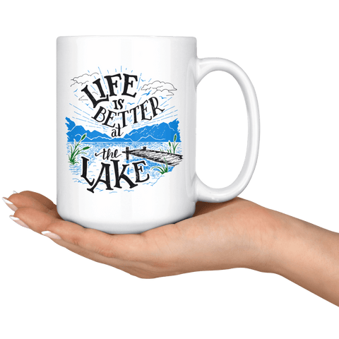 Image of Life is Better at the Lake | 15oz. mug Drinkware 