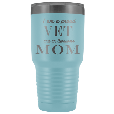 Image of Proud Vet, Awesome Mom Tumblers Light Blue 
