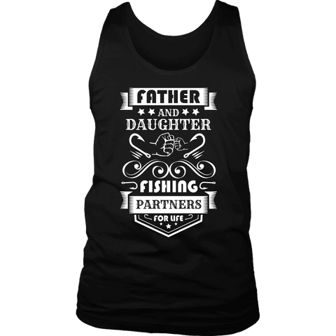 Image of Father and Daughter Fishing Partners T-shirt District Mens Tank Black S