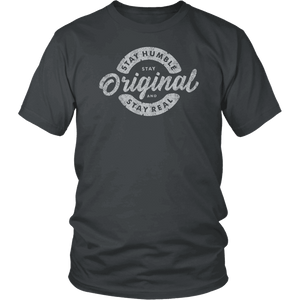 Stay Real, Stay Original Mens Shirts T-shirt District Unisex Shirt Charcoal S