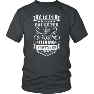 Father and Daughter Fishing Partners T-shirt District Unisex Shirt Charcoal S