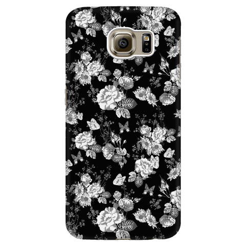 Image of Butterflies and Flowers Phone Case Phone Cases Galaxy S6
