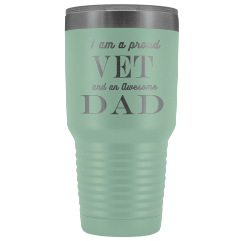 Image of Proud Vet, Awesome Dad Tumblers Teal