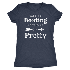 Take Me Boating Womens Shirts T-shirt Next Level Womens Triblend Vintage Navy S