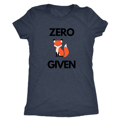 Image of Zero Fox Given T-shirt Next Level Womens Triblend Vintage Navy S