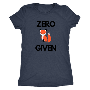 Zero Fox Given T-shirt Next Level Womens Triblend Vintage Navy S