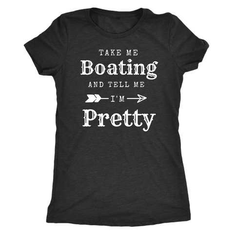 Image of Take Me Boating Womens Shirts T-shirt Next Level Womens Triblend Vintage Black S