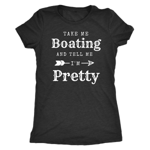 Take Me Boating Womens Shirts T-shirt Next Level Womens Triblend Vintage Black S