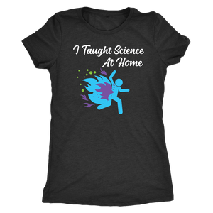 I Taught Science at Home Funny Womens T-Shirt T-shirt Next Level Womens Triblend Vintage Black S