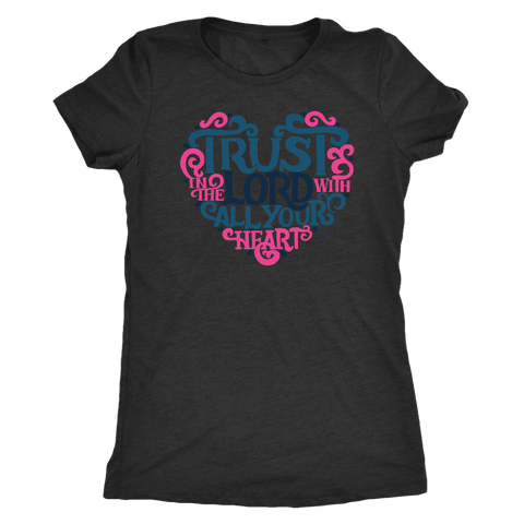 Image of Trust in the Lord T-shirt Next Level Womens Triblend Vintage Black S