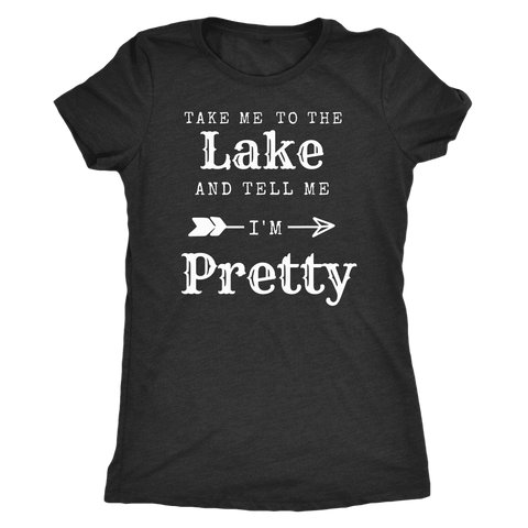 Image of To The Lake T-shirt Next Level Womens Triblend Vintage Black S