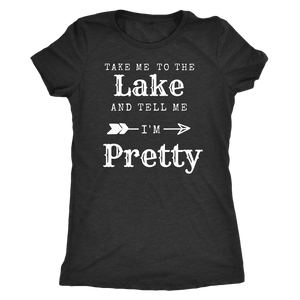 To The Lake T-shirt Next Level Womens Triblend Vintage Black S