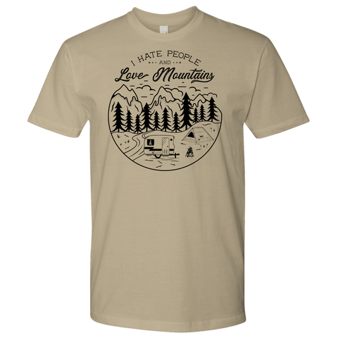 Image of Love The Mountains Mens T-shirt Next Level Mens Shirt Sand S