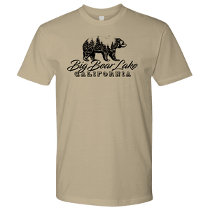 Big Bear Lake California V.2, Mens, Black T-shirt Next Level Mens Shirt Sand S