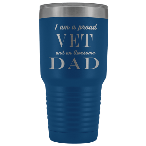 Image of Proud Vet, Awesome Dad Tumblers Blue