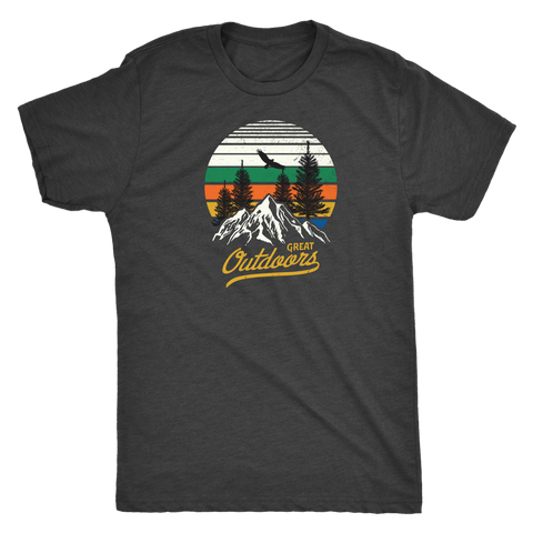Image of Great Outdoors Shirts | Mens T-shirt Next Level Mens Triblend Vintage Black S