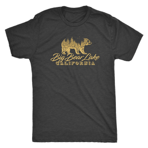 Big Bear Lake California V.2, Mens, Gold T-shirt Next Level Mens Triblend Vintage Black S
