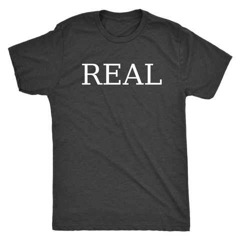 Image of Real T-shirt Next Level Mens Triblend Vintage Black S