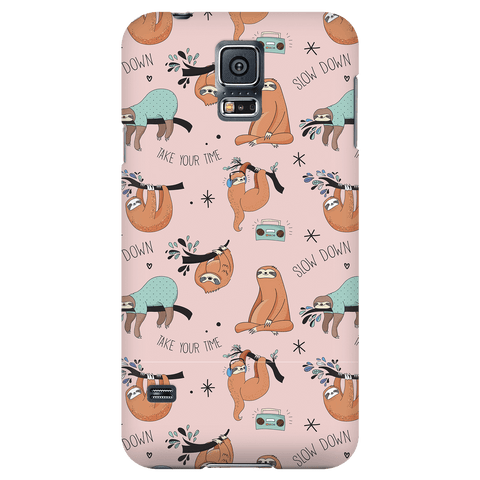 Image of Pink Sloth Collage Phone Case Phone Cases Galaxy S5