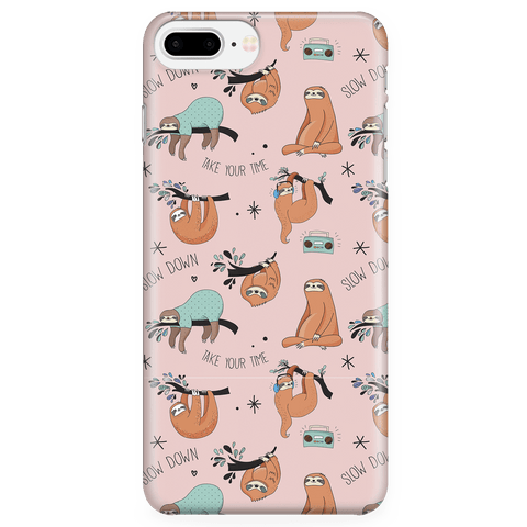 Image of Pink Sloth Collage Phone Case Phone Cases iPhone 7 Plus/7s Plus/8 Plus