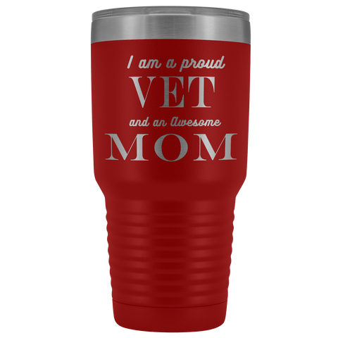 Image of Proud Vet, Awesome Mom Tumblers Red 