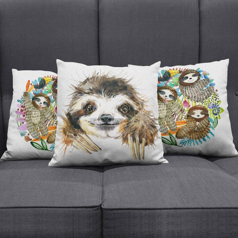 Image of Cute Sloth Pillow Cover