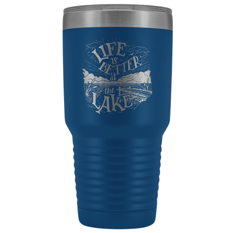 Image of Life is Better at the Lake | 30 oz. tumbler Tumblers Blue