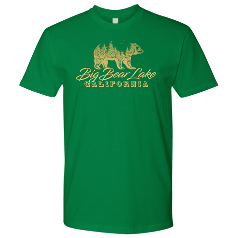 Image of Big Bear Lake California V.2, Mens, Gold T-shirt Next Level Mens Shirt Kelly S