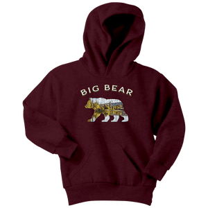 Big Bear v.1, Hoodies T-shirt Youth Hoodie Maroon XS