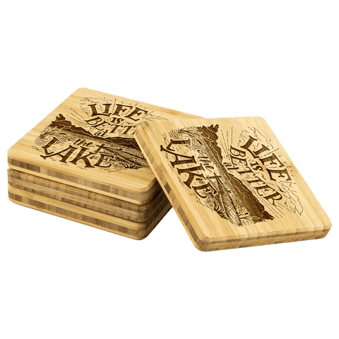 Image of Life is Better at the Lake Coasters Coasters