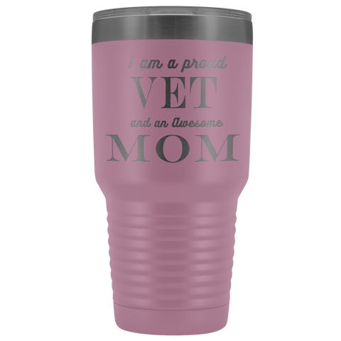 Image of Proud Vet, Awesome Mom Tumblers Light Purple