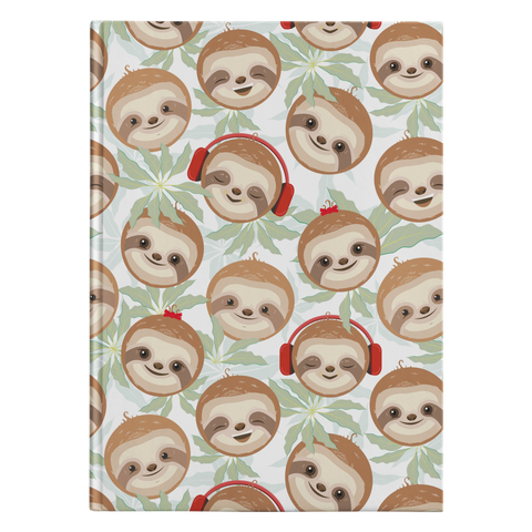 Image of Happy DJ Sloth Journal | Hard Cover