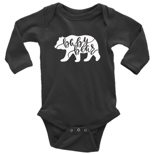Baby Bear Shirts and Onesies T-shirt Long Sleeve Baby Bodysuit Black NB
