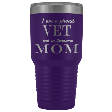 Image of Proud Vet, Awesome Mom Tumblers Purple 