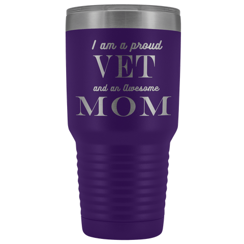 Image of Proud Vet, Awesome Mom Tumblers Purple