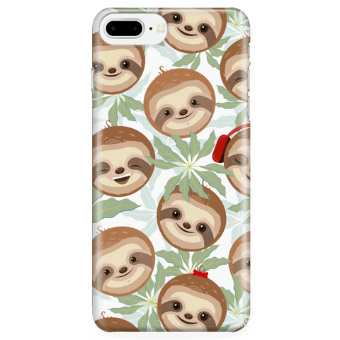 Image of Happy Sloth Phone Case Phone Cases iPhone 7 Plus/7s Plus/8 Plus 
