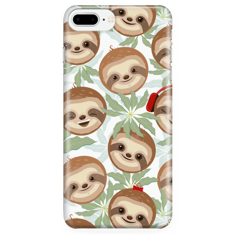 Image of Happy Sloth Phone Case Phone Cases iPhone 7 Plus/7s Plus/8 Plus