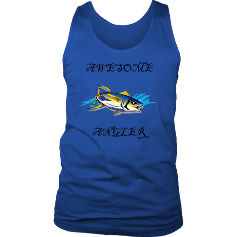 Image of You're An Awesome Angler | V.3 Pirate T-shirt District Mens Tank Royal Blue S