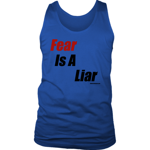Image of Fear is a Liar, Bold T-shirt District Mens Tank Royal Blue S