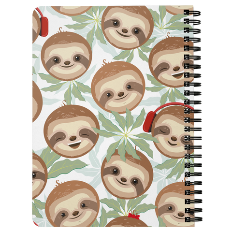 Image of Happy DJ Sloth Journal | Spiral Bound