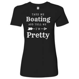 Take Me Boating Womens Shirts T-shirt Next Level Womens Shirt Black S