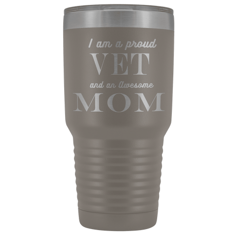 Image of Proud Vet, Awesome Mom Tumblers Pewter