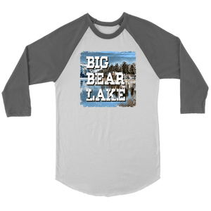 Big Bear Lake V.1 Raglan T-shirt Canvas Unisex 3/4 Raglan White/Asphalt S